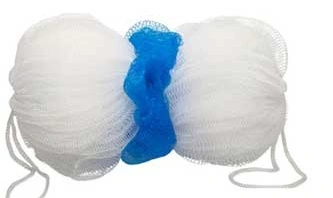 Мочалка для тела "Trio" Бело-Синяя 70 гр