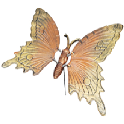 Фигура на спице "Экзотическая бабочка" 14*10*60 см