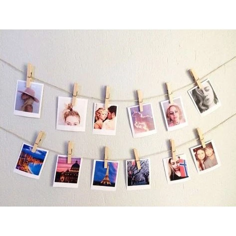 Набор для оформления Натуральные прищепки (10 прищепок 4,5 см, веревка 2м)_57