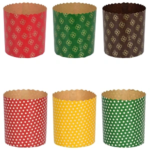 Набор бумажных форм для выпечки куличей "Пасхальный" 0,3л d 7*8,5см 3шт "Marmiton" 