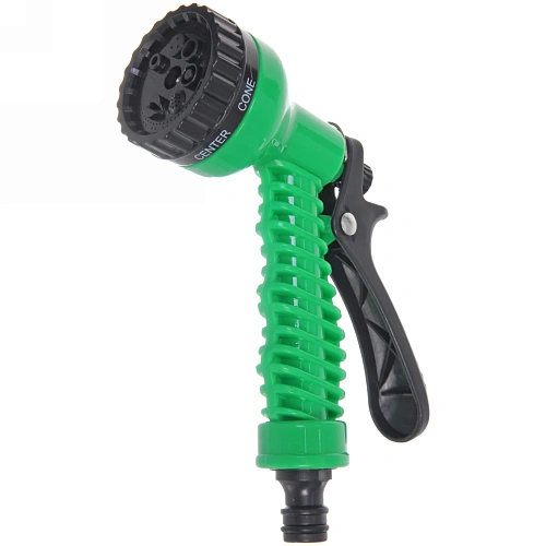 Шланг растягивающийся Чудо до 40м в наборе с пистолетом и коннекторами, цвет зеленый _4