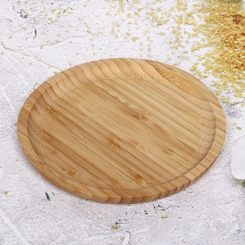Доска бамбуковая для подачи и сервировки SHEF 20см_4