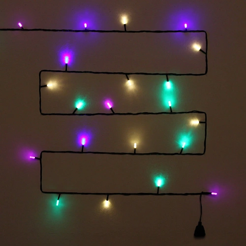 Гирлянда для дома  Премиум  5 м 35 ламп LED черный пров Мультицвет (возможность соединения)_7