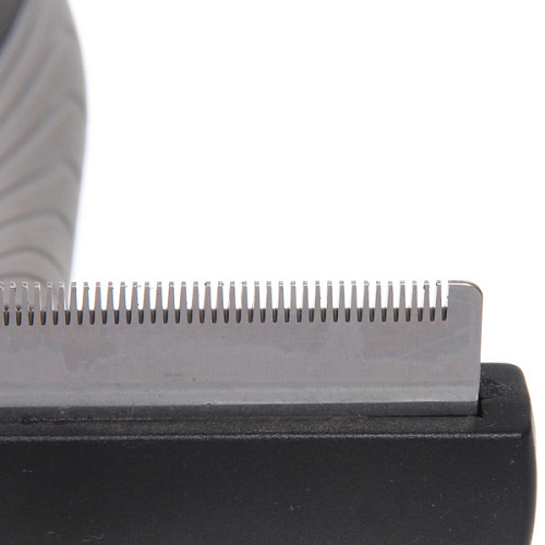 Расческа - фурминатор с кнопкой самоочистки для животных ПРЕМИУМ - МОЙ БРО, прорезиненная ручка, цвет серыйчерный, 1115,5см _6