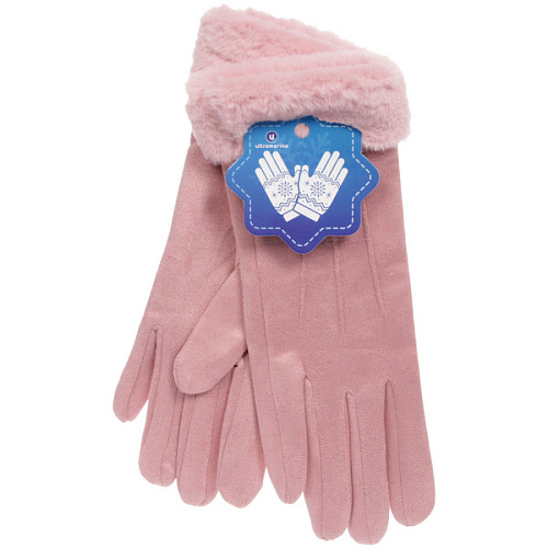 Перчатки  женские с утеплителем "Manhattan", цвет дымчатой розы, размер 23*8,5см, (пакет с подвесом)