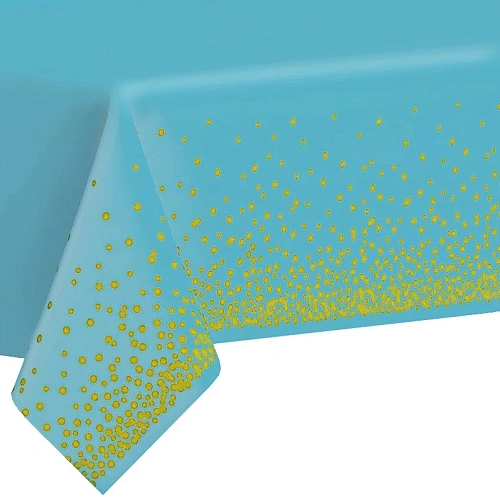 Скатерть "Руби" 137*183см цвет голубой, пвх