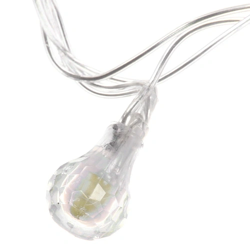 Гирлянда для дома НИТЬ Сияющая капля 10 м 60 ламп LED, прозрпров, 8 реж,IP-20, Теплый белый (возможность соединения)_6