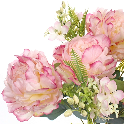 Искусственные цветы Пионовое наслаждение 46см 5 цветков сиреневые_5