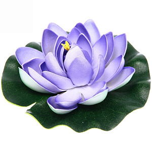 Растение водоплавающее "Кувшинка Розитта" d-13см фиолетовая
