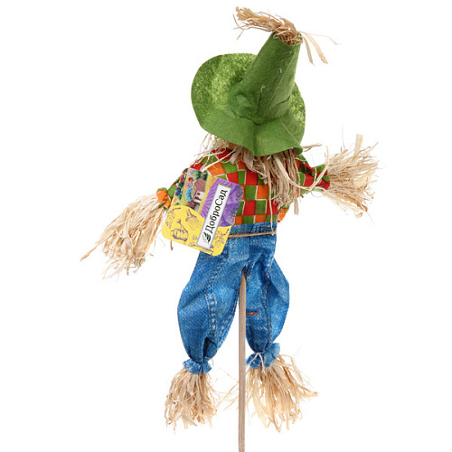 Фигура садовая Пугало - Джорджик в салатовой шляпе 30 (50) см ДоброСад_4