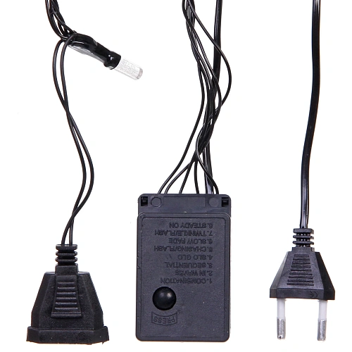 Гирлянда для дома НИТЬ Хрусталь 8 м 50 ламп LED, черный пров,IP-40 8 режимов, Синий (возможность соединения)_5