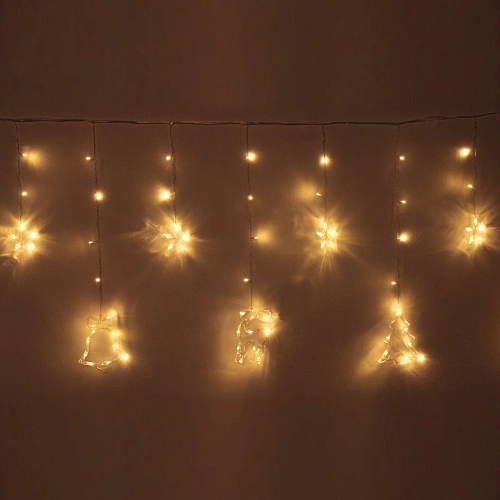 Гирлянда для дома БАХРОМА Волшебство ш2,5 м в0,60,9м 126 ламп LED, IP-20, Теплый белый (возможность соединения)_5