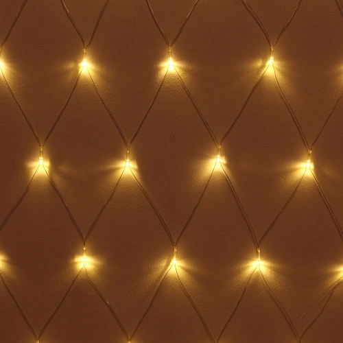 Гирлянда для дома СЕТКА ш2,5в2,0 м 192 лампы LED, прозрпров,8 реж, IP-20, Теплый белый_15
