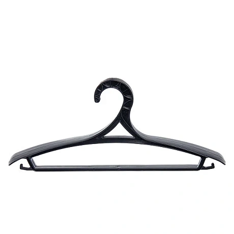 Плечики для верхней одежды 1шт "ЭКСПЕРТХАУС", цвет черный, 44-46р С518