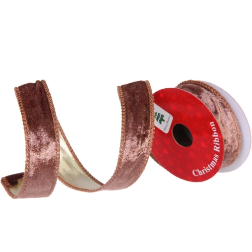 Лента для декорирования "Велюр" 2,5 см, 2,7 м, Шоколад