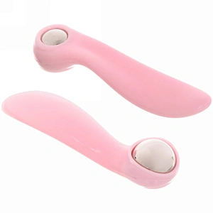 Массажер для зоны лица и шеи декольте "Beauty House", магнитный ролик, цвет розовый, 11*3/пакет