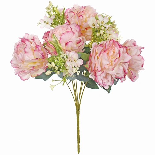 Искусственные цветы Пионовое наслаждение 46см 5 цветков сиреневые_4