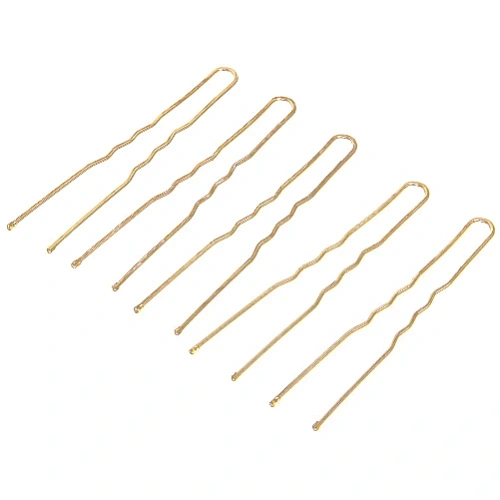 Шпильки для волос 40шт "Классика", цвет золото 6см
