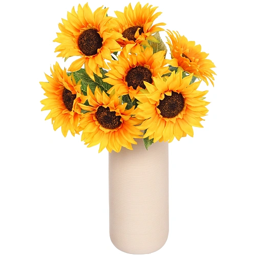 Искусственные цветы Подсолнухи 43см 7 цветков_6