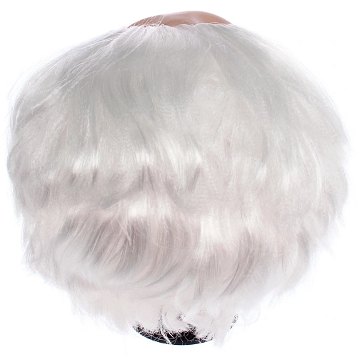 Парик карнавальный Учёный, Белый_4