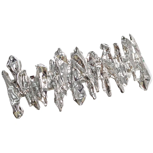 Заколка-автомат для волос AKS - DesignPRO, зиг-заг, цвет золото и хром, 6,52,5см_3