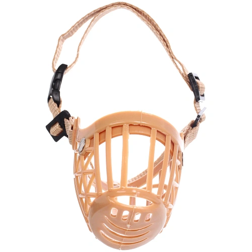 Намордник гуманный из гибкого пластика Мой Бро, цвет светло - бежевый, №3 (лейбл)_4