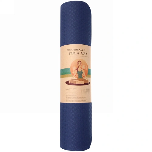 Коврик для йоги 6мм 61183 см Гармония 2х сторонний, голубойсвголубой_7