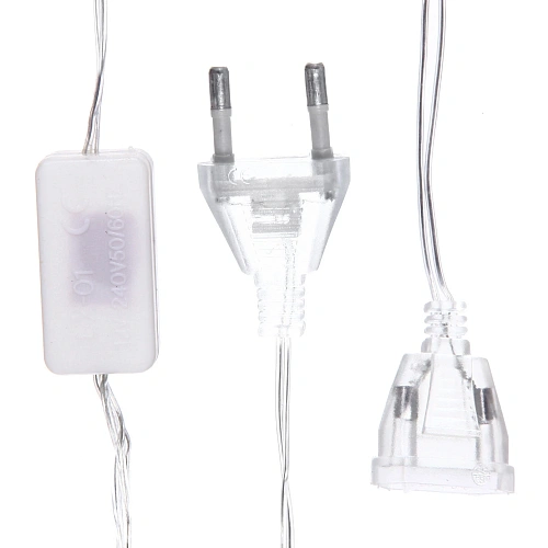 Гирлянда для дома 4,0 м 20 ламп LED с насадками ЛЬДИНКА, прозрачпров, 1 режим,IP-20 Белый (возможность соединения)_5