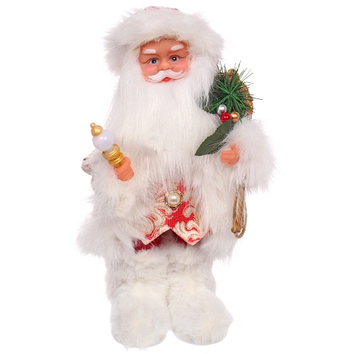 Дед Мороз - Лесовичок Лесной гость 30 см, Красныйбелый_3