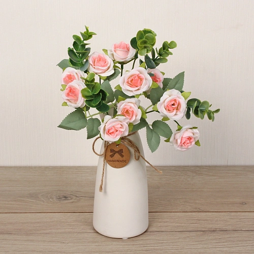 Искусственные цветы Волшебство лета 30см Розочки 10 цветков розовые_6