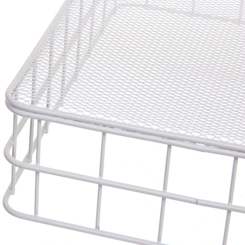 Корзинка металлическая настольная ЛОФТ ТАМБЛ, цвет белый, 25166см (Лейбл Селфи)_4