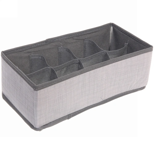 Кофр - органайзер для хранения вещей "ЭФОЛТ", цвет пыльно - серый, 8 отделений, 29*14*10см✦