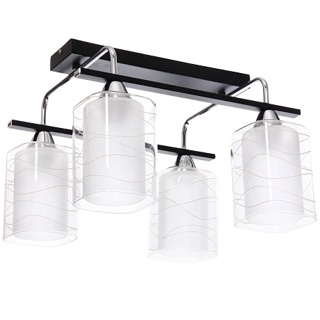 Люстра 4*40Вт Е27 40*38*30см черный хром 3-M126/4A