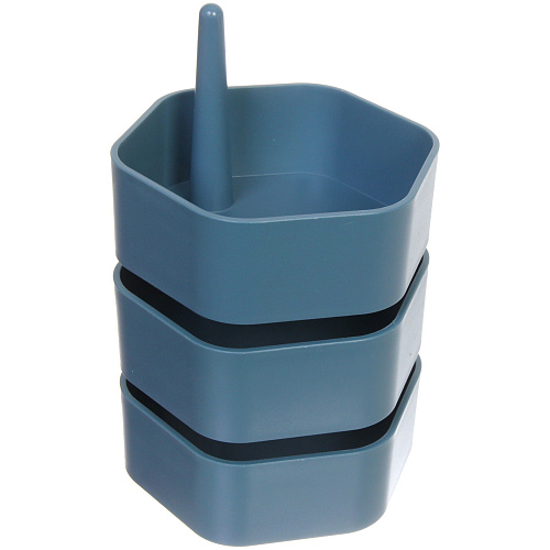 Органайзер для хранения МАРЦИПАН, цвет морская волна, три отделения, 13920747 (упаковка коробка)_5