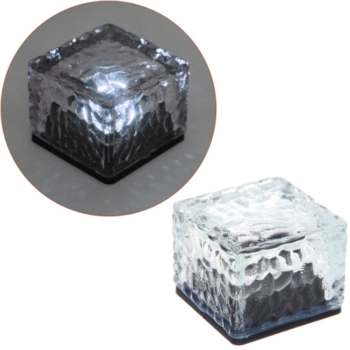 Фонарь садовый "Куб" 7*7*5,5 см, на солнечной батарее, Белый