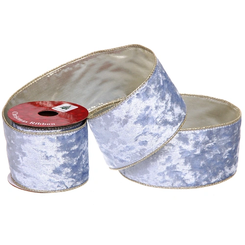 Лента для декорирования "Мгновение" 6,3 см, 2,7 м, Голубой