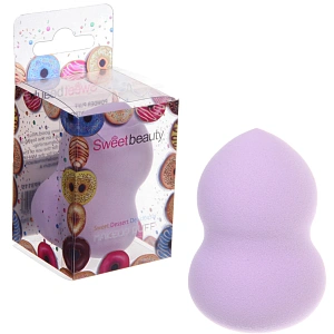 Спонж для макияжа "KALISTO", цвет сиреневый, 4,2*6см