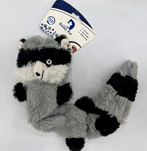 Игрушка для собак "ЗООГРАД", енот, 2 пищалки, 42*9см / 39гр (лейбл)