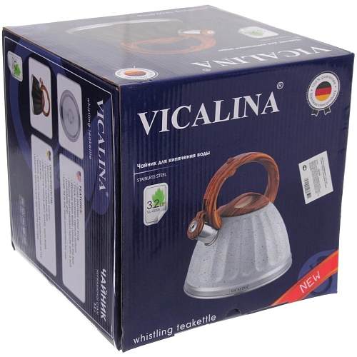 Чайник из нержавеющей стали 3,2л Vicalina Бисквит белый VL-0056_6