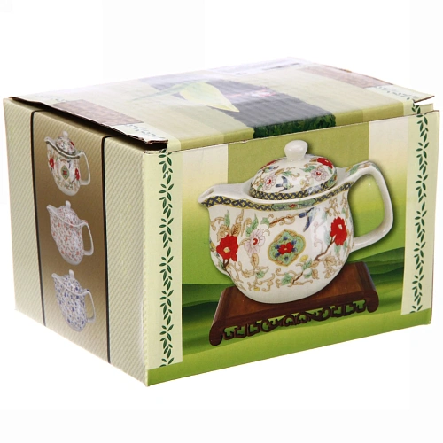 Чайник заварочный керамический 350мл с ситом Китайская деревня_7