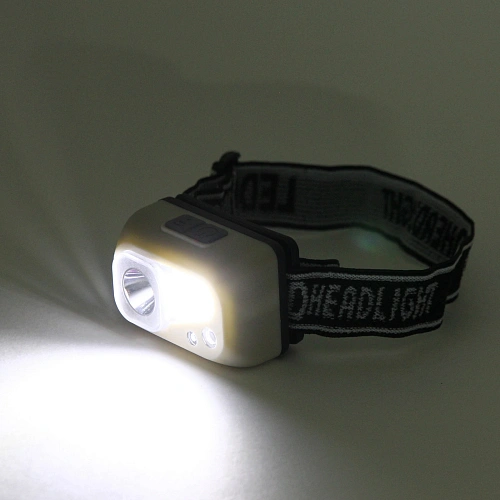 Фонарь налобный 6 режимов, 4LED, аккумуляторная батарея 400mAh USB S4_12