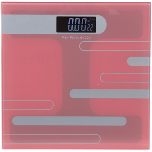Весы напольные электронные "Stone" 28*28*0,5 см (работает от 2хААА), розовый