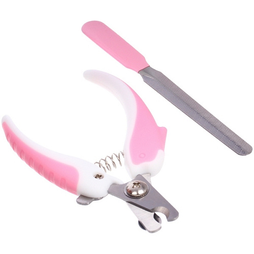 Набор для груминга Элегантный  Бро, когтерез и пилка, цвет белыйрозовый  _5