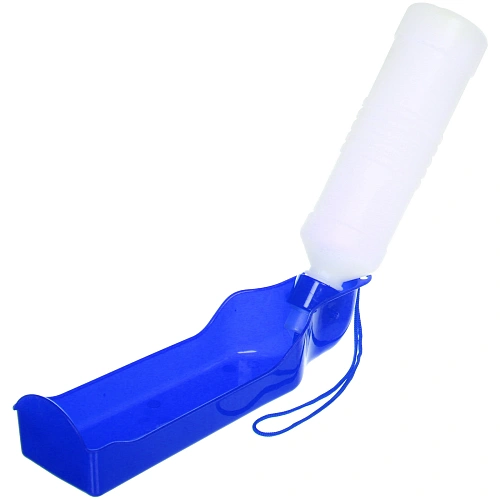 Поилка портативная прогулочная ЛЮБИМЫЙ БРО, цвет синий, 25,5см 500мл _3