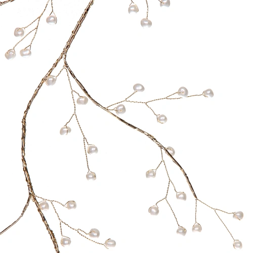 Ветка декоративная Жемчужное сияние 100 см, Белый_4