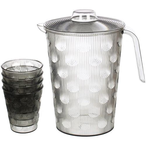 Кувшин пластиковый 15л Радуга в наборе с 4-мя стаканами 200мл_3