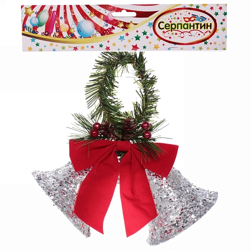 Украшение новогодние Звонкие колокольчики 221215 см, серебро_4