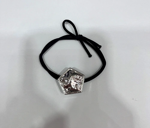 Резинка для волос в наборе 2шт "DesignPRO", цвет черный / золото , 2,3*2см