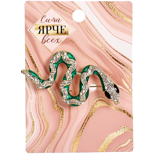 Брошь Best Podarok - Эламия, цвет мятный рай, 2,55см_4