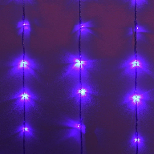 Гирлянда для дома ЗАНАВЕС Водопад ш3,0 в2,5 м 360 ламп LED, прозрачпров, 8 реж, IP-20, Синий (возможность соединения)_3